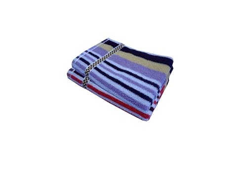 Image of Space Fly 500 GSM Cotton Hand Towels 11x17 Inch - Pack of 2 Soft & Absorbent Striped Face Towels - Quick Dry, Lightweight, Skin-Friendly - for Kitchen, Gym, Bath, Travel