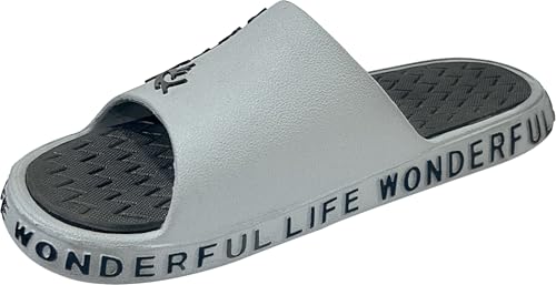 Buy BRUTON Stylish Eco-Friendly Slippers Light-Weight Slipper for Men (SLP-1074-GREY-8_BAZ) at Amazon.in - Image 5