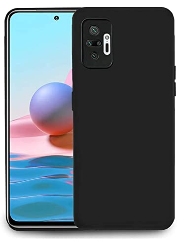 Image of Mobile Back Cover Case for Redmi Note 10 Pro (Silicone Case|CameraProtection|Black SC1510)