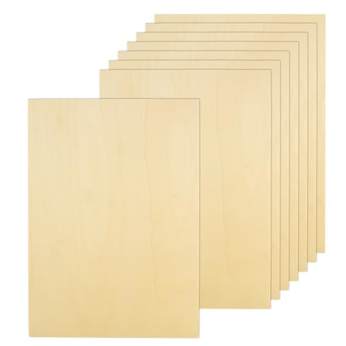 12Pcs 16 x 12 x 1/16 Inch Basswood Sheets Unfinished Basswood Sheets Plywood Sheet for Arts and Crafts Painting Pyrography Wood Engraving Wood Burning Laser Architectural Models