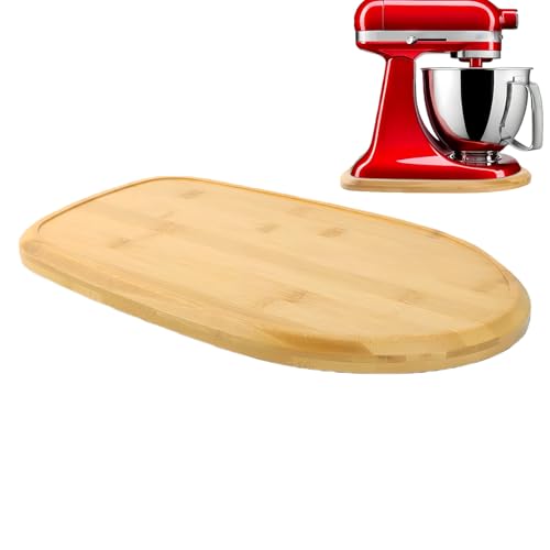 Base para batidora de pie, posavasos de madera como soporte para utensilios de cocina, bandeja móvil antideslizante para batidora, para encimeras de cocina, hogar, hotel, gastronomía, cafetería y
