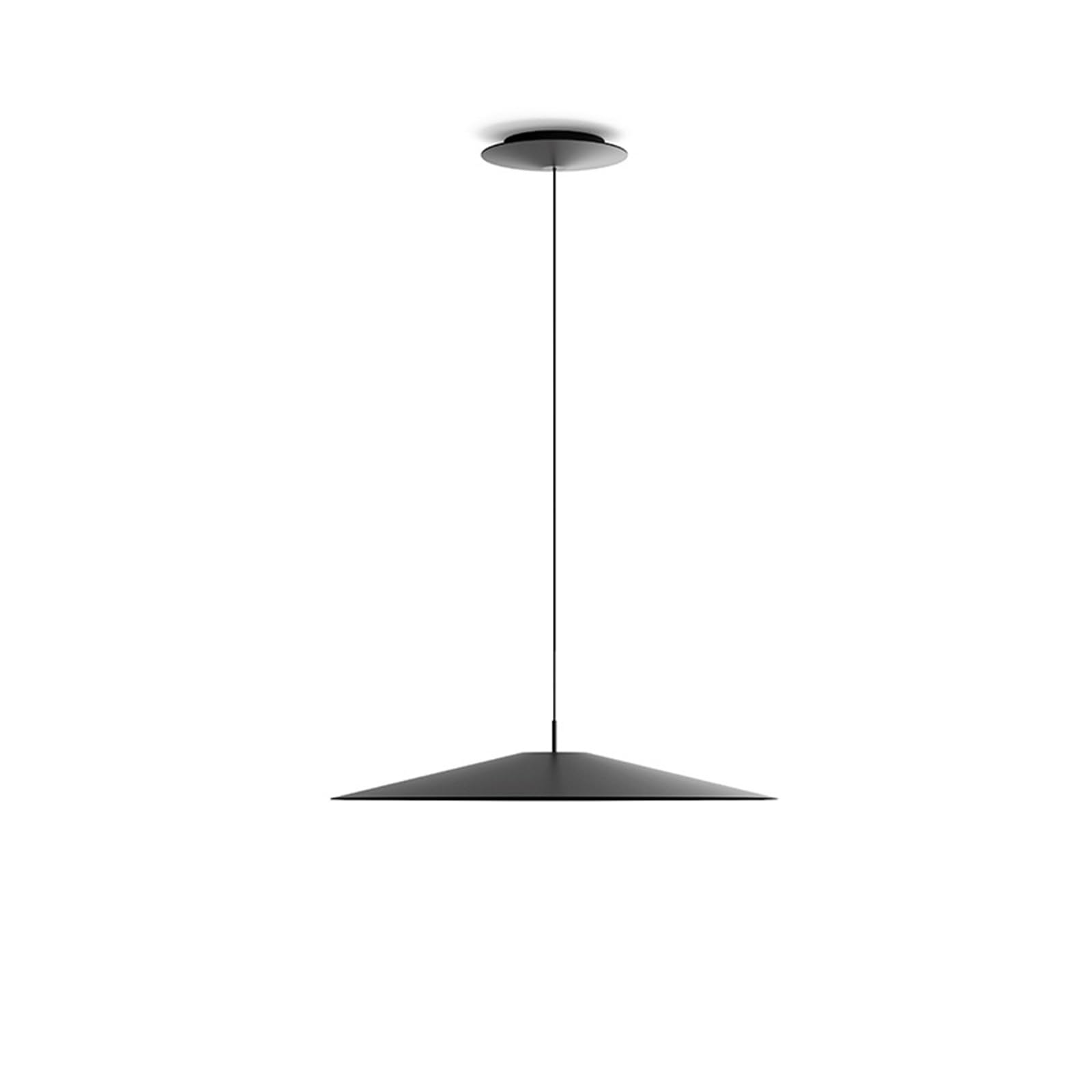 Lustre suspendu LED chapeau minimaliste noir 55 cm, luminaire plafonnier salon et chambre
