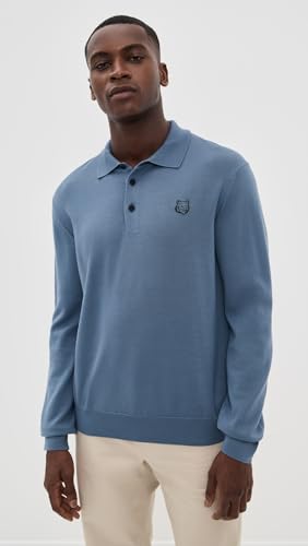 Maison Kitsuné Men's Bold Fox Head Patch Polo Sweater2
