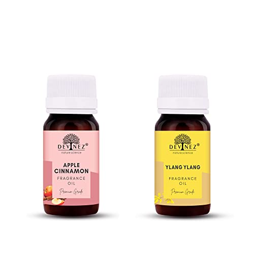 Image of Devinez Apple Cinnimon, Ylang-Ylang Aroma Oil for Diffuser /Ultrasonic Aroma Diffuser /Tealight Diffuser /Reed Diffuser, 15ml Each