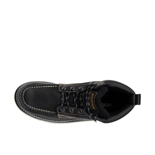 Wolverine Men's Moc Toe 6" Construction Boot, Black, 9.54