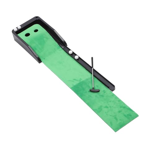 Culnflun Desktop Club Putter Trainer Automatic Return Tracks Rubber Base Club Ball Putting Practice Set Home Office Use