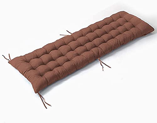 Cojín para sofá de patio al aire libre para tumbona de 2 y 3 plazas, cómodo cojín para columpio para diván, colchón antideslizante, lavable, cojín de asiento de viaje, diseño rectangular