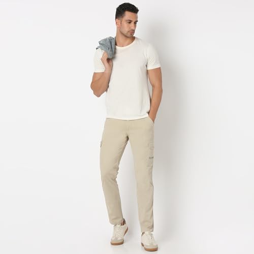 Image of Spykar Men's Regular Cargo Pants