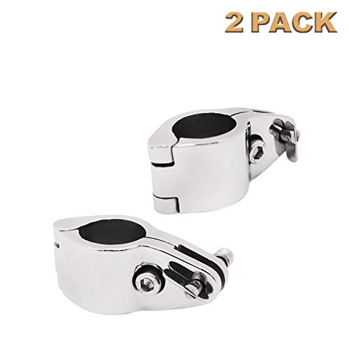 SHENGHUISS Pair 1” Boat Bimini Top Hinged Jaw Slide Stainless Steel 316 with Boat Pin & Cam Clamp Awning Marine Hardware Fitting Yachts Rowing Boats Accessories (Pair) - Thumbnail 3