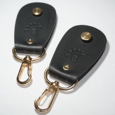 (ブラック)ギタ/ベースーのストラップをショルダーストラップに出来る変換コネクター(Sago)