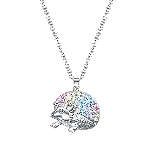 Rainbow Animal Necklace Gifts for Girls,Mermaid Unicorn Dinosaur Cat Horse Elephant Pendant Jewelry for Women