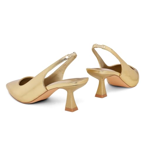 GENSHUO Slingback Kitten Heels for Women Pumps Closed Pointed Toe 2.3 Inch Low Heel Dress Shoes Comfortable Sexy Slip On Wedding Work Party Pumps3