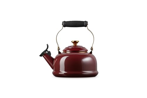 Image of Le Creuset Enamel on Steel Whistling Tea Kettle, 1.7 qt., Garnet