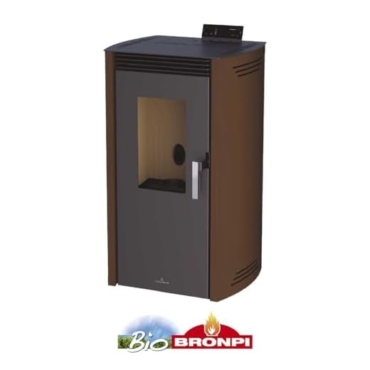 ESTUFA DE PELLET BRONPI MODELO NOA 12 KW COLOR MOKA