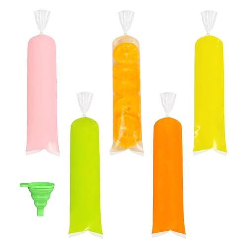 Bolsas de molde de hielo desechables tubos de congelador con sellos con cremallera, de molde para hielo de bricolaje -da -te, bolsas de moice para de yogur de arriba