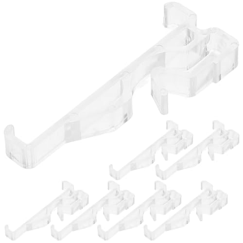 JECOMPRIS Valance Clips for Window Blinds 12Pcs Adjustable Plastic Hidden Brackets Horizontal Blinds Retainer Holder for Home Office Window Treatment Accessories