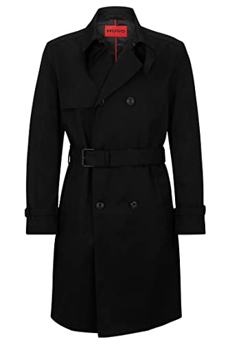 HUGO Herren Maluks2321 Wasserabweisender Trenchcoat mit zweireihiger...