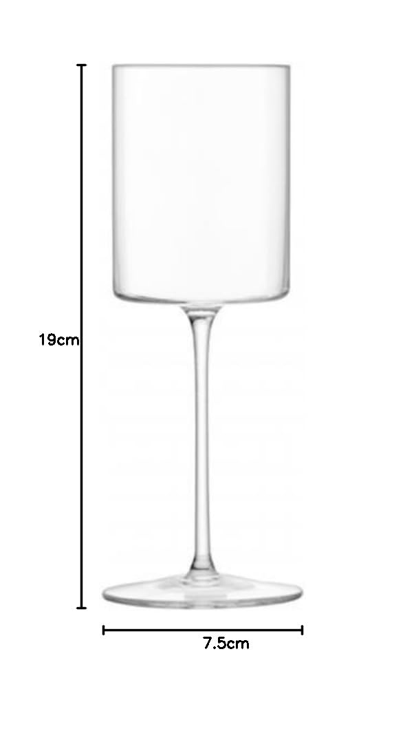 LSA International Otis Weißweinglas, 240 ml, transparent, 4 Stück, Glas, Clear, (1er Pack), 4