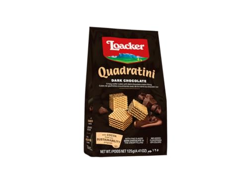 Loacker Quadritini Dark Chocolate Bite Size Wafers - 125 gm
