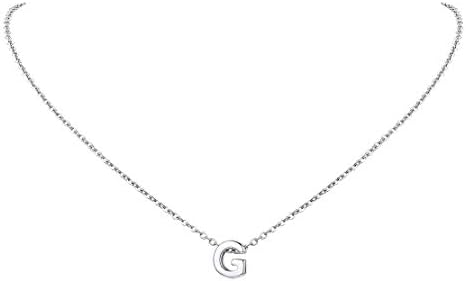 FindChic Tiny Initial Necklace for Women Monogram Jewelry Alphabet Stainless Steel Letter Chain