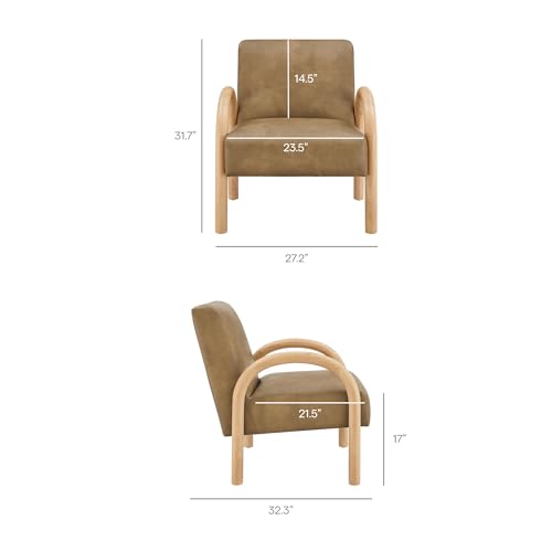 Sillón tapizado cuero sintético Suela moderno miniatura 3
