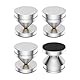 Pack of 8 Lautsprecher Spikes Set, Speaker Stands HiFi Speaker Audio Amplifier DAC CD Isolation Stand Cone Feet Shockproof Base Pad Lautsprecher Füße aus Alulegierung Spikes (Silver)
