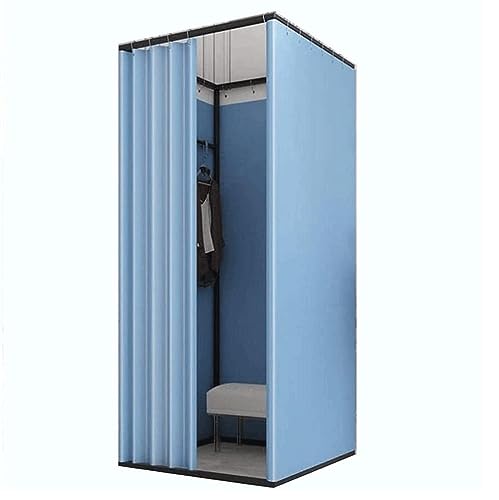 Cabine d'essayage carrée pour espace restreint, vestiaire pliable en métal vertical