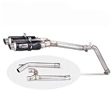 DALIDAK Silencieux d'échappement de moto en fibre de carbone FZ6N 2004 2011, système complet LeoVince for Yamaha FZ 6N, FZ 6S, FZ6, FZ6S