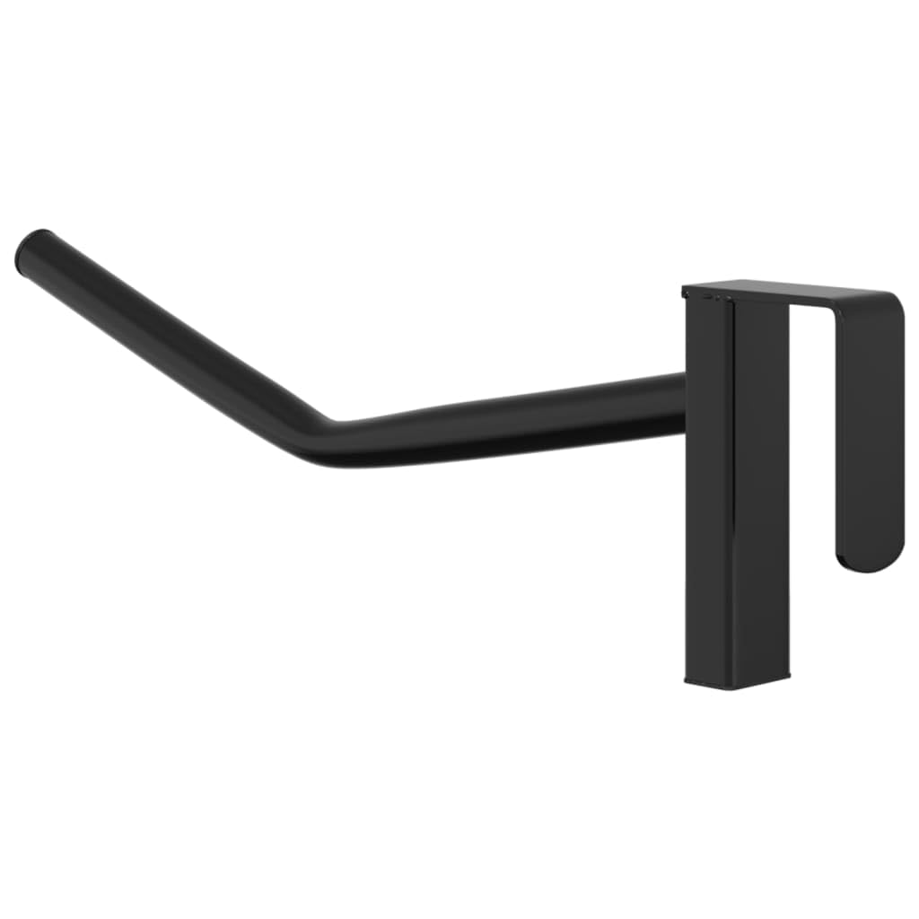 vidaXL Soporte Montura Brazo portátil con Gancho Brida Hierro Negro, bastidores de sillas de Montar, sillero, Soporte de Silla de Montar portátil