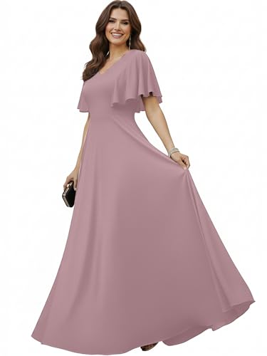 KOH KOH Womens Short Sleeve Ruffle Elegant Modest...