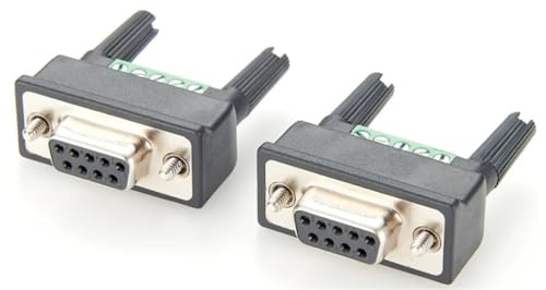 DB9 hembra a bloque de terminales conector D Sub 9 pines serie RS232 RS485 pasivo