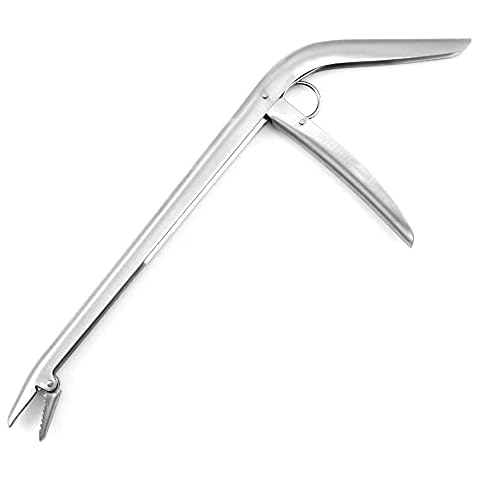 GudGmtoy Fish Lip Grabber Gripper Grip Tool Hook remover Fish Holder Tackle Portable Stainless Steel Sea Fishing Lip Gripper Cover