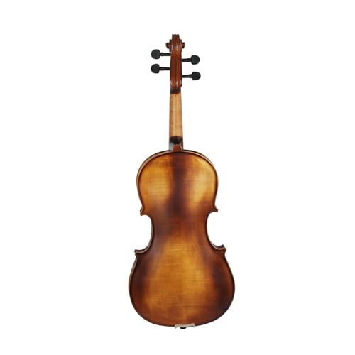 Uqezagpa 4/4 Akustische Bratsche mit Bogen Massivholzplatte Natur Viola Saiten Musikinstrument Vintage Matte Viola
