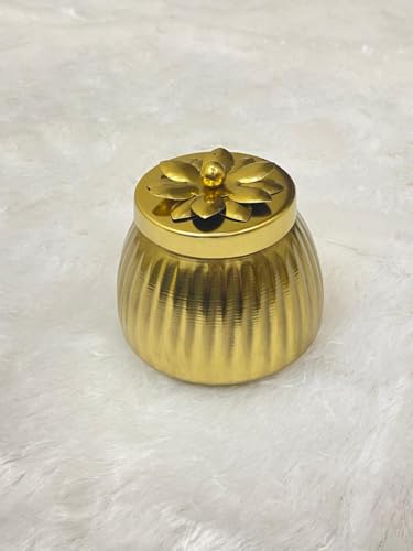 Image of (Pack of 14 Decorative Asian Style Gold plated Jar with Lid - Return gift, Non Airtight Container