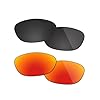 Lentes de substituição Fiskr para óculos de sol Oakley Juliet – Várias cores, Stealth Black & Fire Red, 0