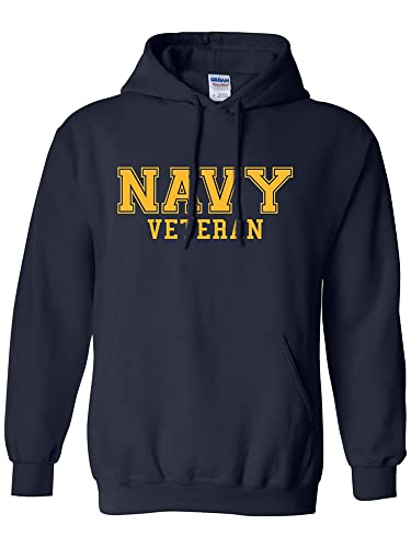 zerogravitee NAVY Veteran GOLD logo Hooded Sweatshirt