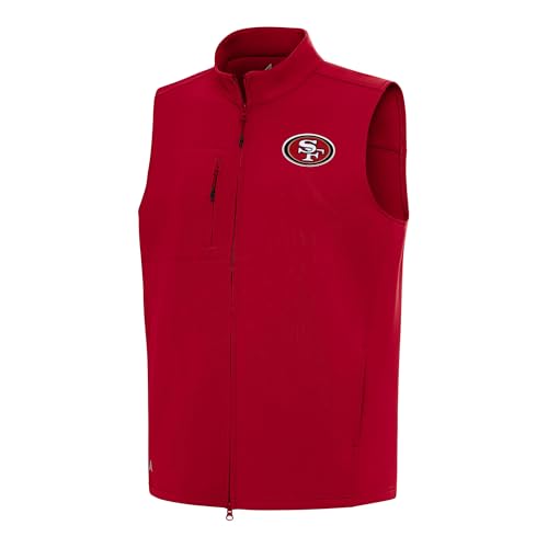 Antigua Men's Scarlet San Francisco 49ers Demand Full-Zip Vest
