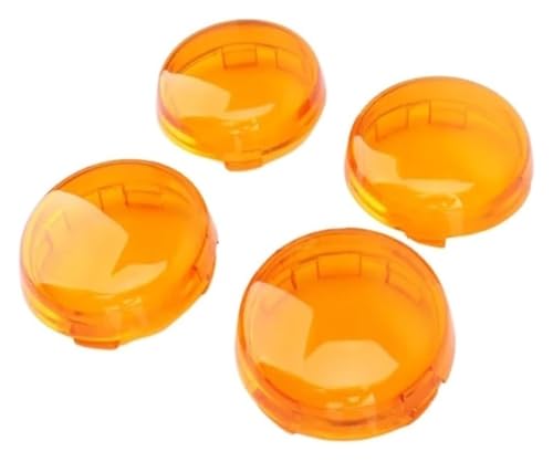 pour Ha&rley pour Dyna pour Softail pour Electra pour Glide pour Road pour King Noir Rouge Jaune Moto Clignotant Lentille Capuchons Lumière Couverture Indicateurs De Virage(Yellow4pcs)
