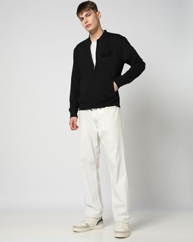 Image of Gap Men Stylised Full Sleeves Collared Cotton Blend Sweatshirt