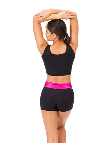 Image of IKAANYA Girls or Women Snug Fit Micro Shorts for Gymnastics, Dance, Sports or Fitness