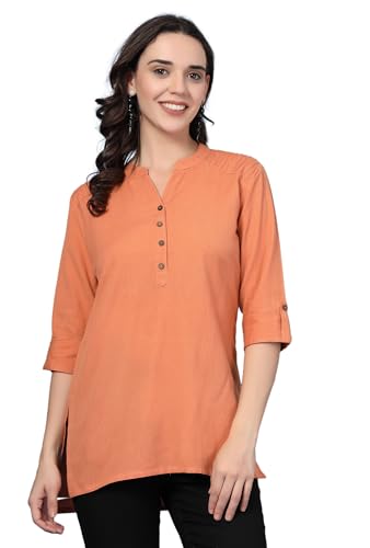 Image of Pistaa's Women's Cotton Relaxed Fit Short Kurti