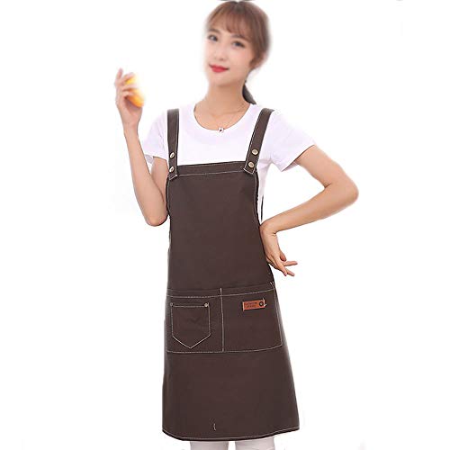 WYN Delantal De Cocina para Hombre, Delantal Unisex De Tela Oxford Impermeable, para Restaurante, ArtesaníA, JardíN, Barbacoa, Escuela, CafeteríA (1 Paquete)