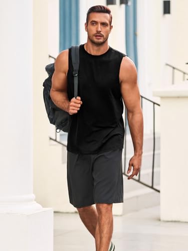 Runcati Mens Sleeveless Tank Tops Workout Athletic Muscle Shirt Casual Summer Beach T Shirts4