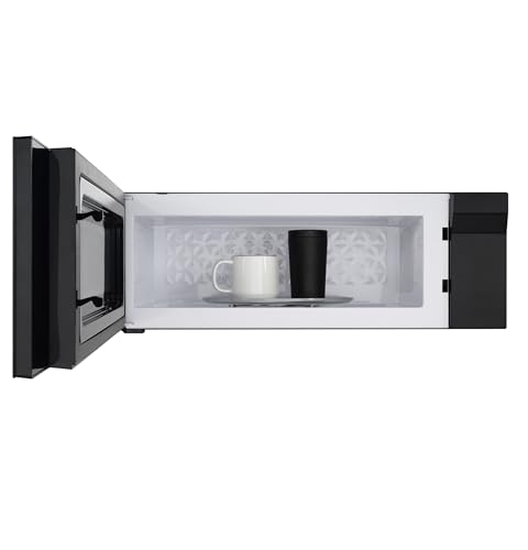 Image of GE Profile 30 inch Over-the-Range Low Profile Microwave, 1.2 Cu. Ft., 1000 Watts, 400 CFM Hood Vent, LED Lighting, Auto Defrost, Installer-Friendly, Black, UVM9125DYBB