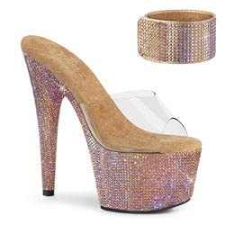 Pleaser BEJEWELED-712RS Clr/Rose Goud Multi RS