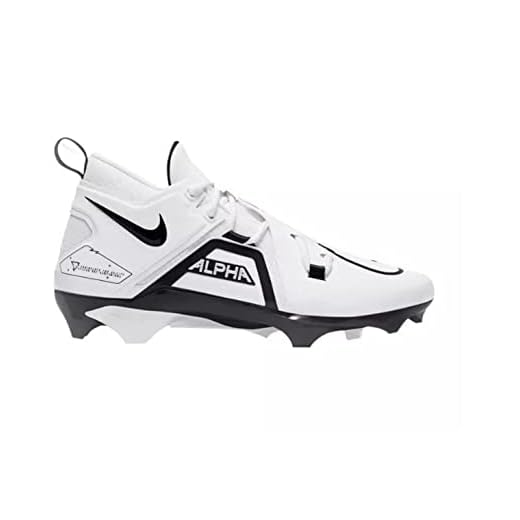 Nike Men's Alpha Menace Pro 3 Football Cleats, White/White/White/Black, 12