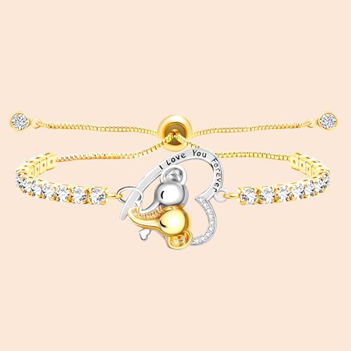 Elegant Elephant Bracelet,Personalized Cute Heart Elephant Wrist strap, Handmade Elephant Jewelry, Stylish Personalized Heart Elephant Slider Bracelets, Brass Zircon,nice bag2
