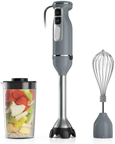 Niinja Power Duo Immersion Blender and Whisk, 650 W motor, 3 speeds, color Gray, (model CI 200)
