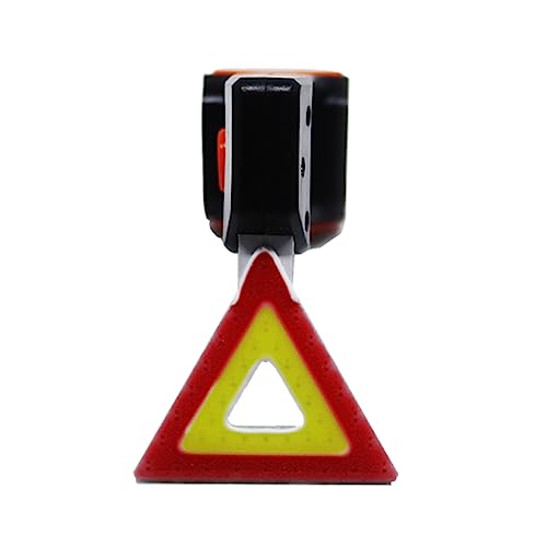 VINTORKY USB Rechargeable Rear Bike Light with Triangle Sign Shape Light Modes Cycling Safety Flashlight for Road Bikes Easy to Mount