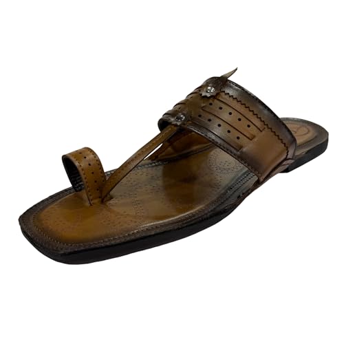 Image of Men's Kolhapuri Chappals Ethnic Slippers For Men Traditional Kolhapuri Sandals Casual Flip Flops For Men